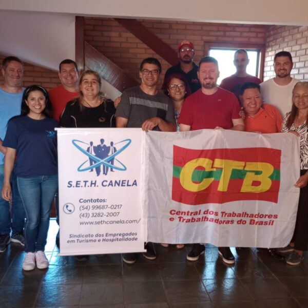 Chapa cetebista eleita para o Sindicato dos Empregados em Turismo e Hospitalidade de Canela e Gramado