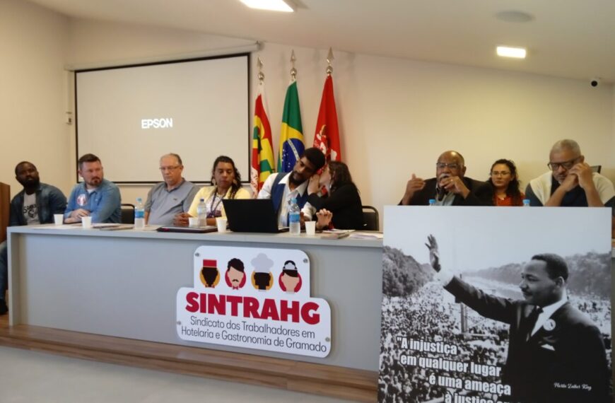 SINTRAHG participa de lançamento do Selo de Identidade Antirracista e Guia de Conduta