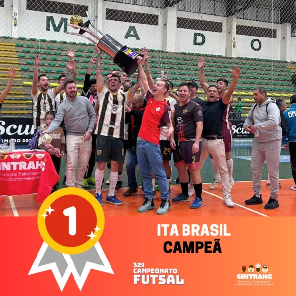 Ita Brasil é campeã da 32ª edição do Campeonato de Futsal da Hotelaria e Gastronomia de Gramado